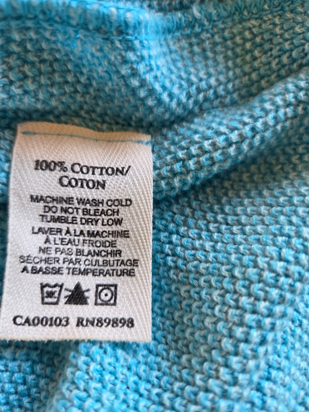 Cotton Country sweater 100% Cotton XL blue crew neck ribbed coastal nautical - Picture 11 of 11